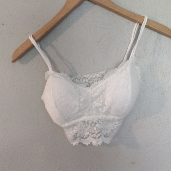 Duufin Other - Duufin Elegant White Lace Bralette – Delicate Straps, Soft Comfort, Size S